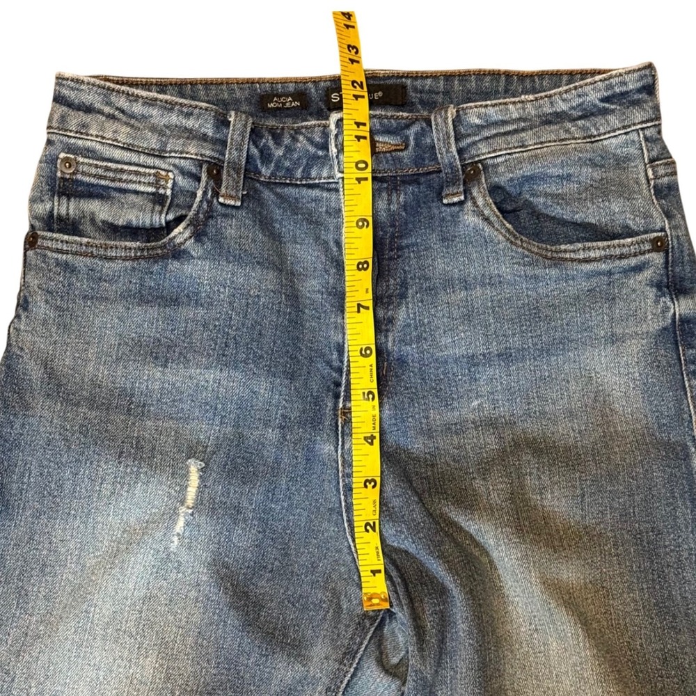 STS Blue‎ Alicia Mom Jeans Size 28 Distressed Raw Hem Denim Ankle Cropped - Picture 10 of 11